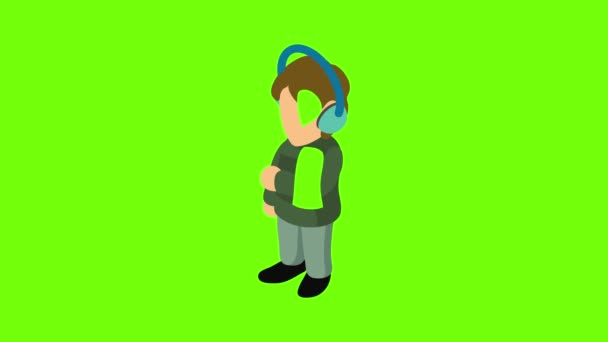 Анимация иконок звукорежиссера — стоковое видео