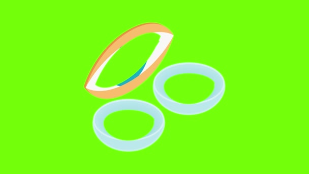 Animation der Augenpflege-Symbole — Stockvideo