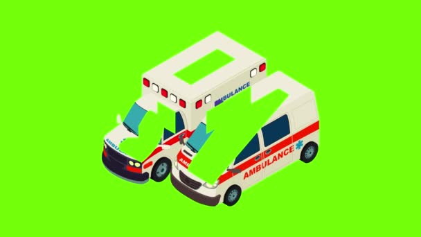 Animation der Rettungswagen-Ikone — Stockvideo