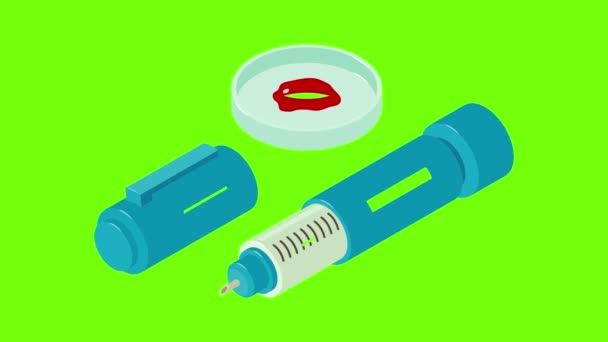Animación icono de análisis de sangre — Vídeo de stock