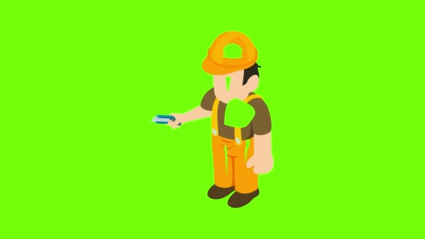 Анимация иконок декоратора — стоковое видео