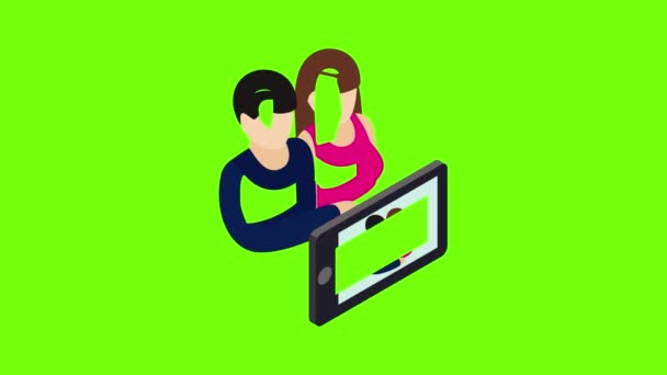 Animação de ícone de foto conjunta — Vídeo de Stock