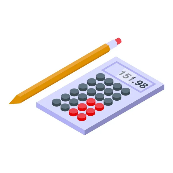 Icono de herramientas de oficina, estilo isométrico — Vector de stock