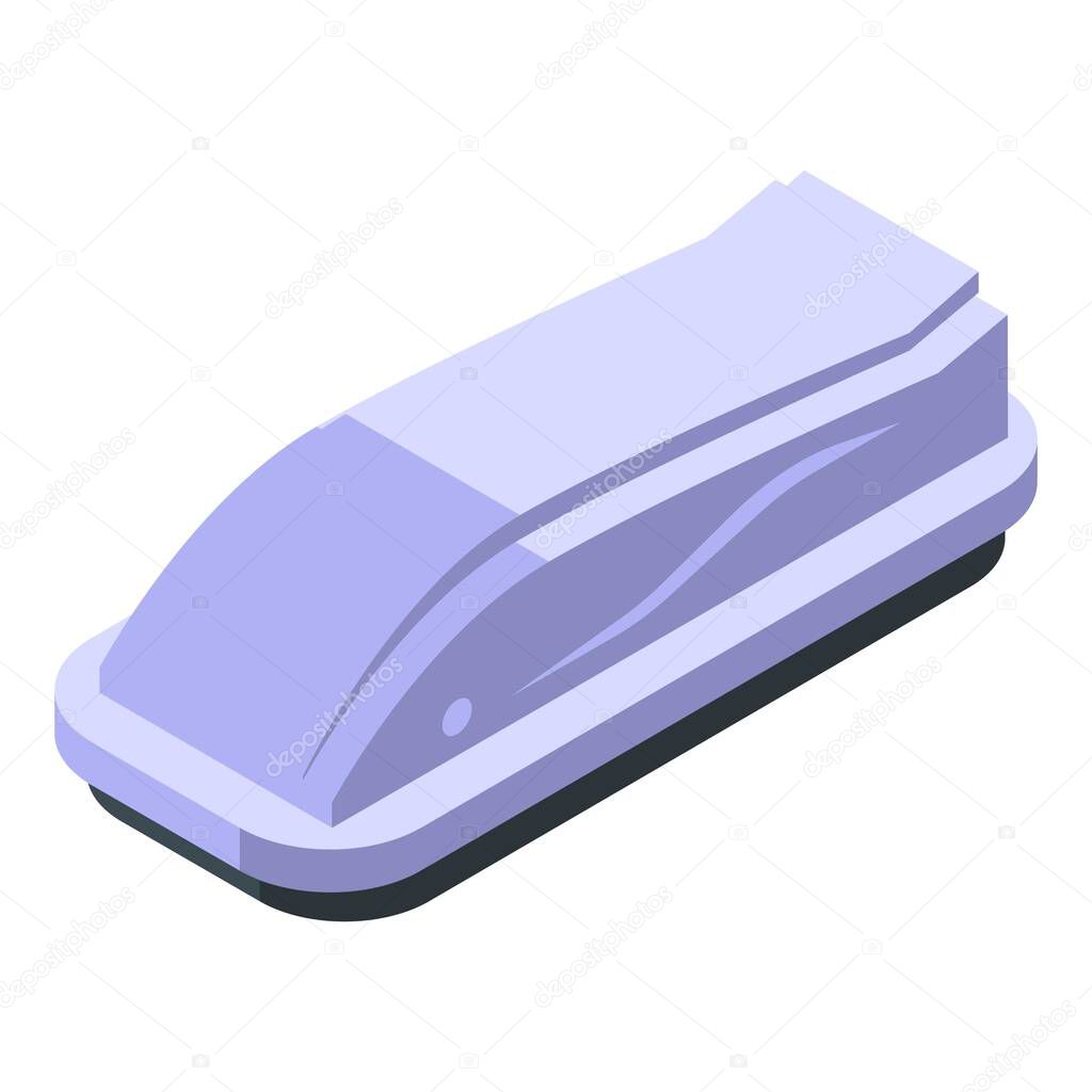 Cover car roof box icon, isometric style