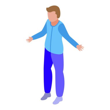 Hiperaktivite çocuk simgesi, izometrik biçim