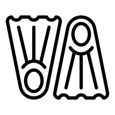 Yüzen yüzgeçler simgesi, taslak biçimi