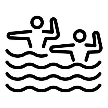 Yüzme takımı simgesi, dış hat biçimi