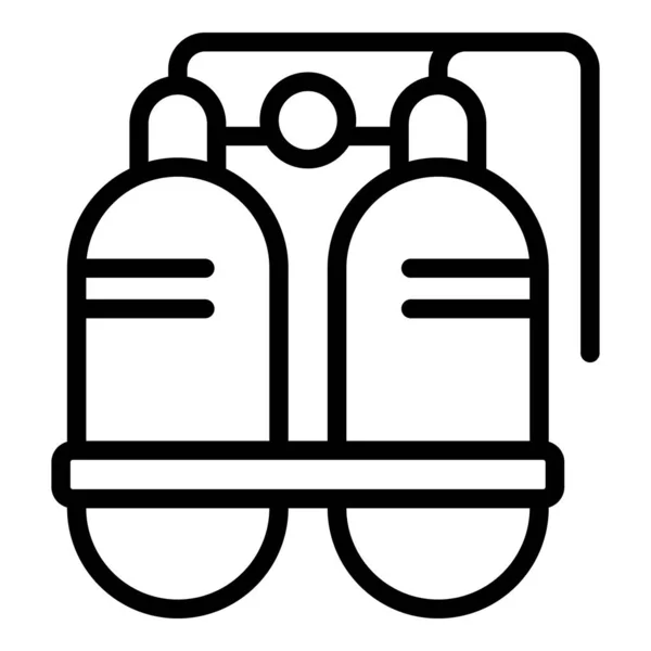 Ikone der Schwimmausrüstung, Outline-Stil — Stockvektor