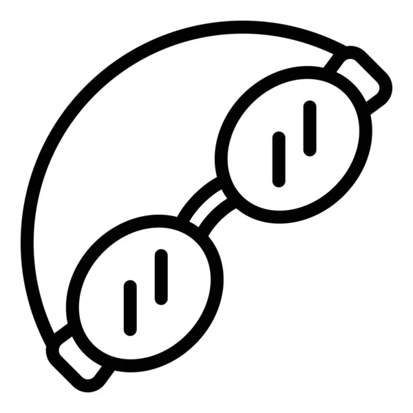 Icono de gafas de natación, estilo contorno — Vector de stock