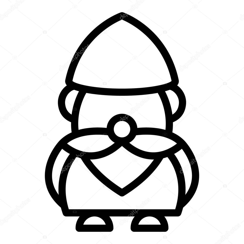 Statue gnome icon, outline style