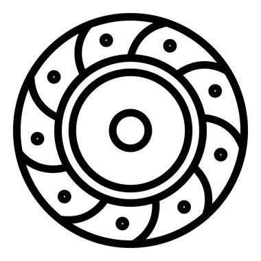 Sürtünme debriyajı simgesi, dış hat biçimi