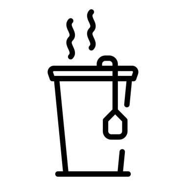 Paket çay ikonu, taslak biçimi