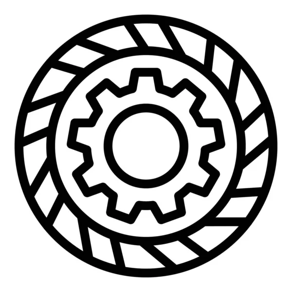 Repair car clutch icon, outline style — Stock Vector