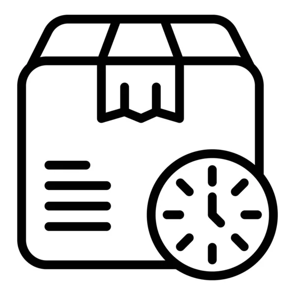 Icono de envío de paquete, estilo de esquema — Vector de stock