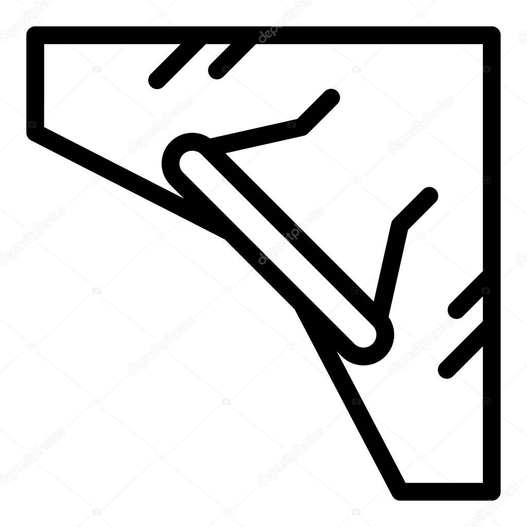 Paragliding icon, outline style