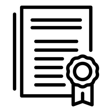 Okul diploması simgesi, taslak biçimi