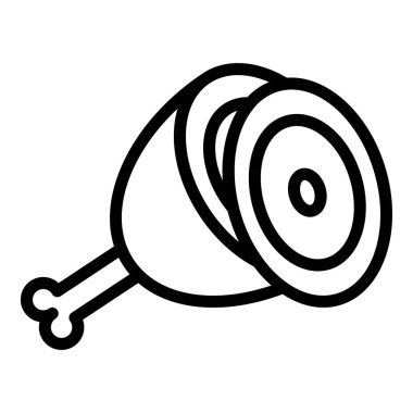 Jambon bacağı protein simgesi, taslak biçimi