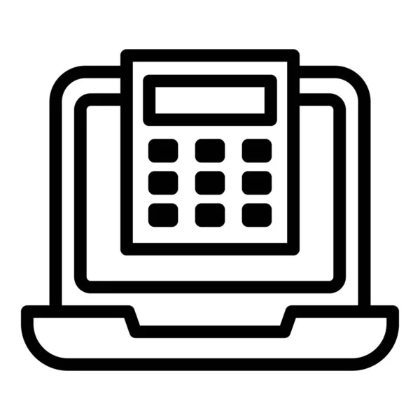 Calculator consumer icon, outline style — Stock Vector