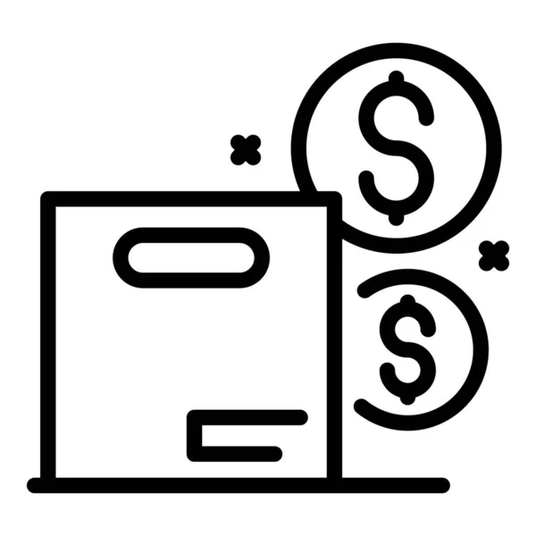 Icono de entrega de compras, estilo de esquema — Vector de stock