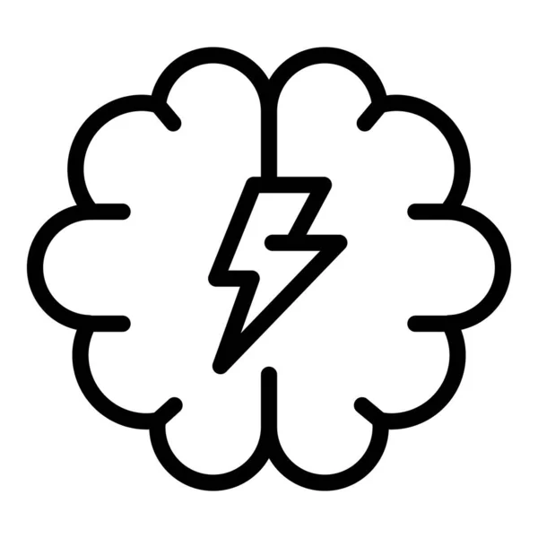 Ícone do cérebro criativo, estilo esboço —  Vetores de Stock
