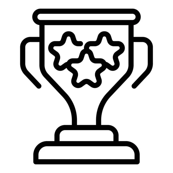 Graduation award icoon, outline stijl — Stockvector