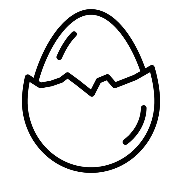 蛋类食品蛋白质图标,轮廓样式 — 图库矢量图片