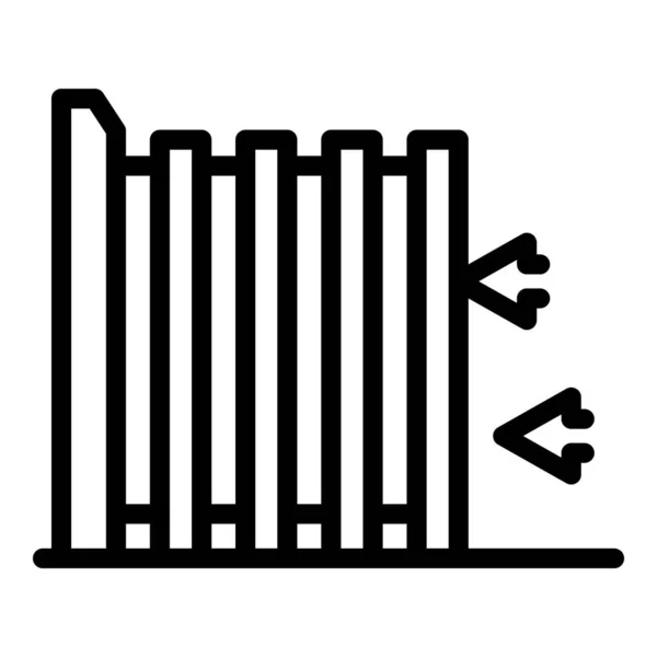 Icono de entrada automática, estilo de esquema — Vector de stock