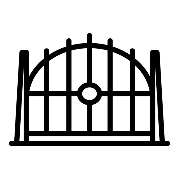 Modern automatic gate icon, outline style — Stock Vector