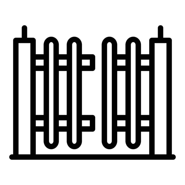 Icono de puerta de control de Internet, estilo de esquema — Vector de stock