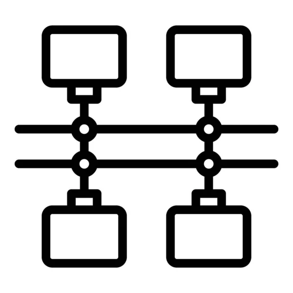 Ícone de código Blockchain, estilo esboço — Vetor de Stock