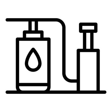 Su filtresi şişe simgesi, taslak biçimi