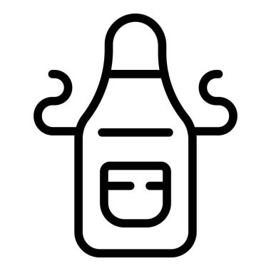 Mutfak önlüğü simgesi, taslak biçim