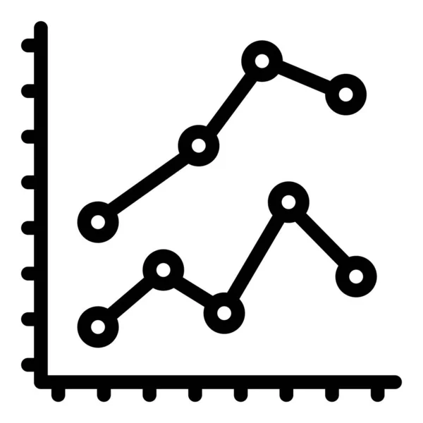 Datová ikona bitcoinové analýzy, styl osnovy — Stockový vektor