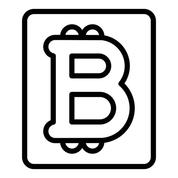 Icono de pago Bitcoin, estilo de esquema — Archivo Imágenes Vectoriales