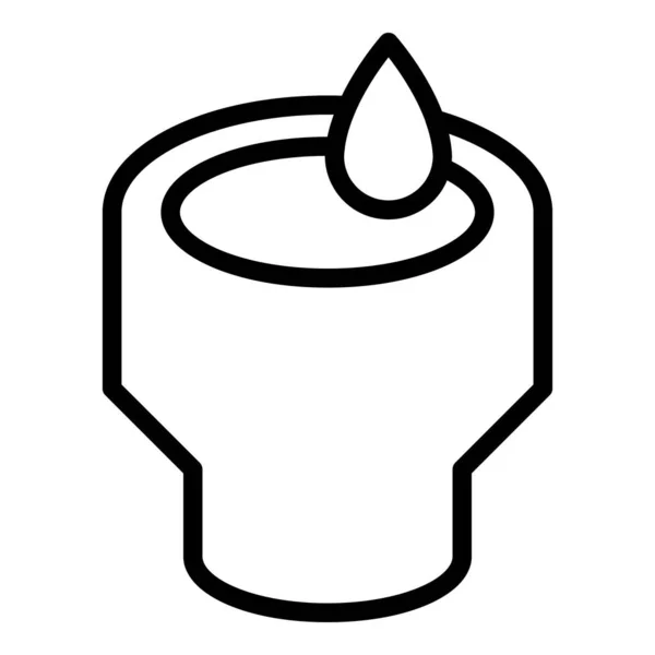 Víztisztító ikon, körvonalazott stílus — Stock Vector