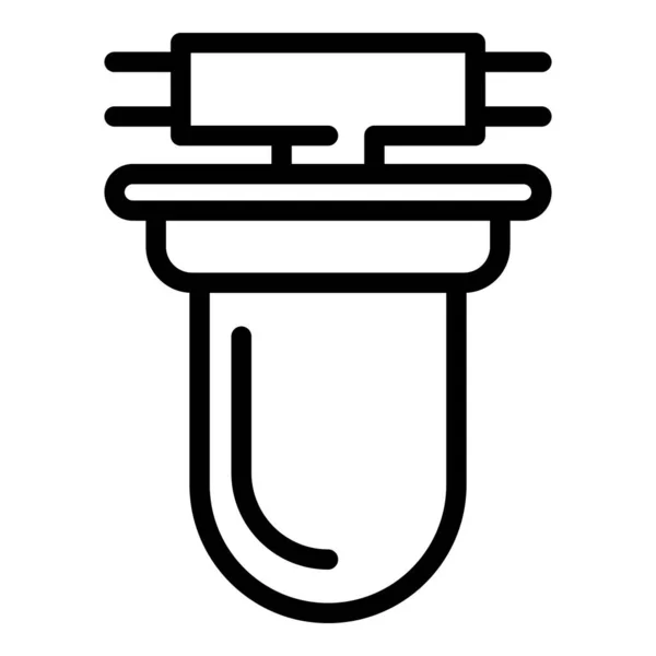 Waste filtering icon, outline style — Stock Vector