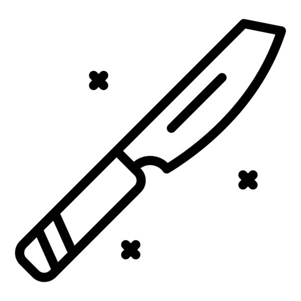 Yürüyüş bıçağı simgesi, taslak biçimi — Stok Vektör