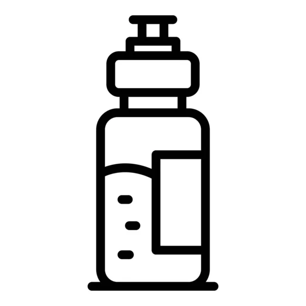 Icono de la botella de deporte de viaje, estilo de esquema — Vector de stock