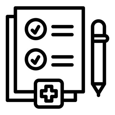 Tıbbi test simgesi, özet biçimi