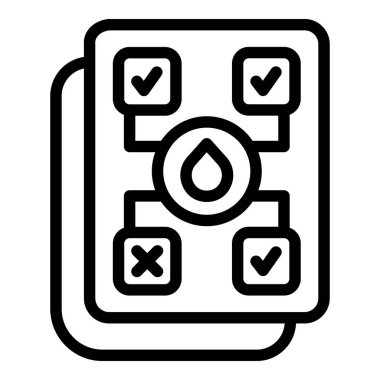 Kan analiz simgesi, özet biçimi