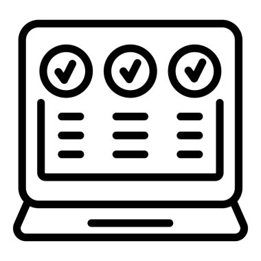 Çevrimiçi tıbbi test simgesi, özet biçimi