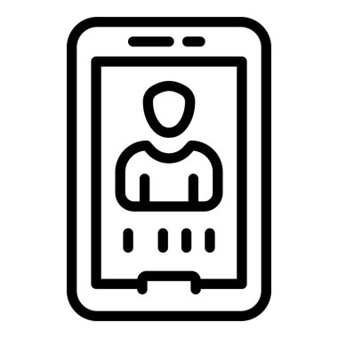 Telefon sosyal ağ simgesi, özet biçimi