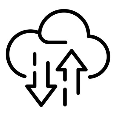 Bulut ağ iletişim simgesi, özet biçimi