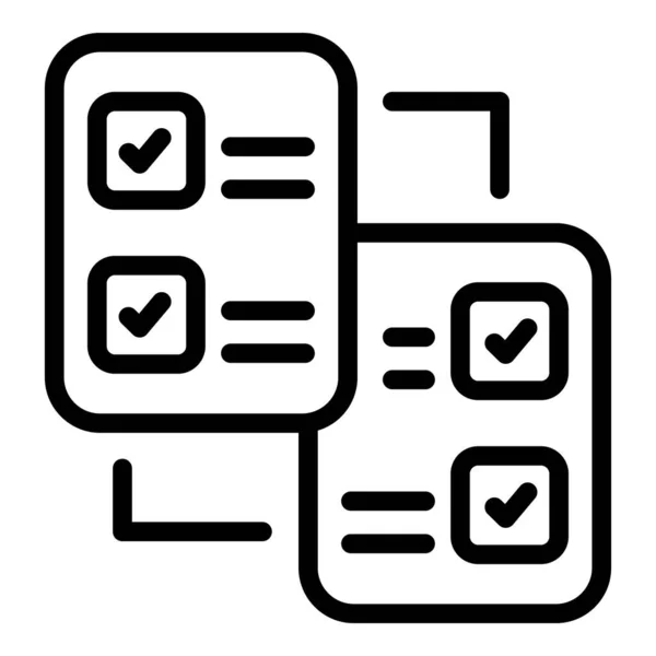 Icône des formulaires de test de virus, style contour — Image vectorielle