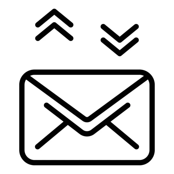 E-Mail-Chat-Symbol, Outline-Stil — Stockvektor