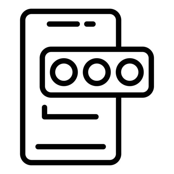 Ícone de senha do telefone, estilo esboço — Vetor de Stock