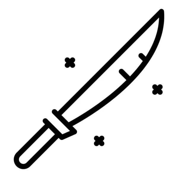 Safari knife icon, outline style — Stock Vector