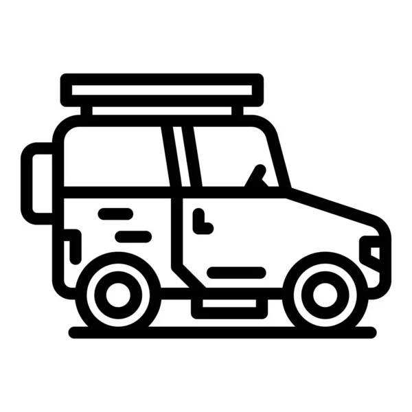 Safari vehicle icon, outline style — Stock Vector