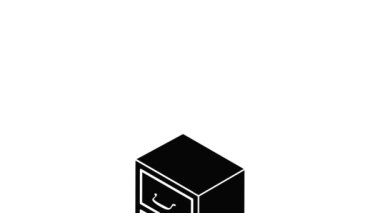 Çekmecelerin ofis sandığı simge canlandırması