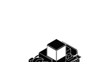 Endüstriyel buldozer simgesi canlandırması